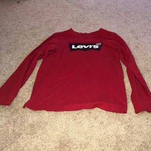 Red Levi’s shirt